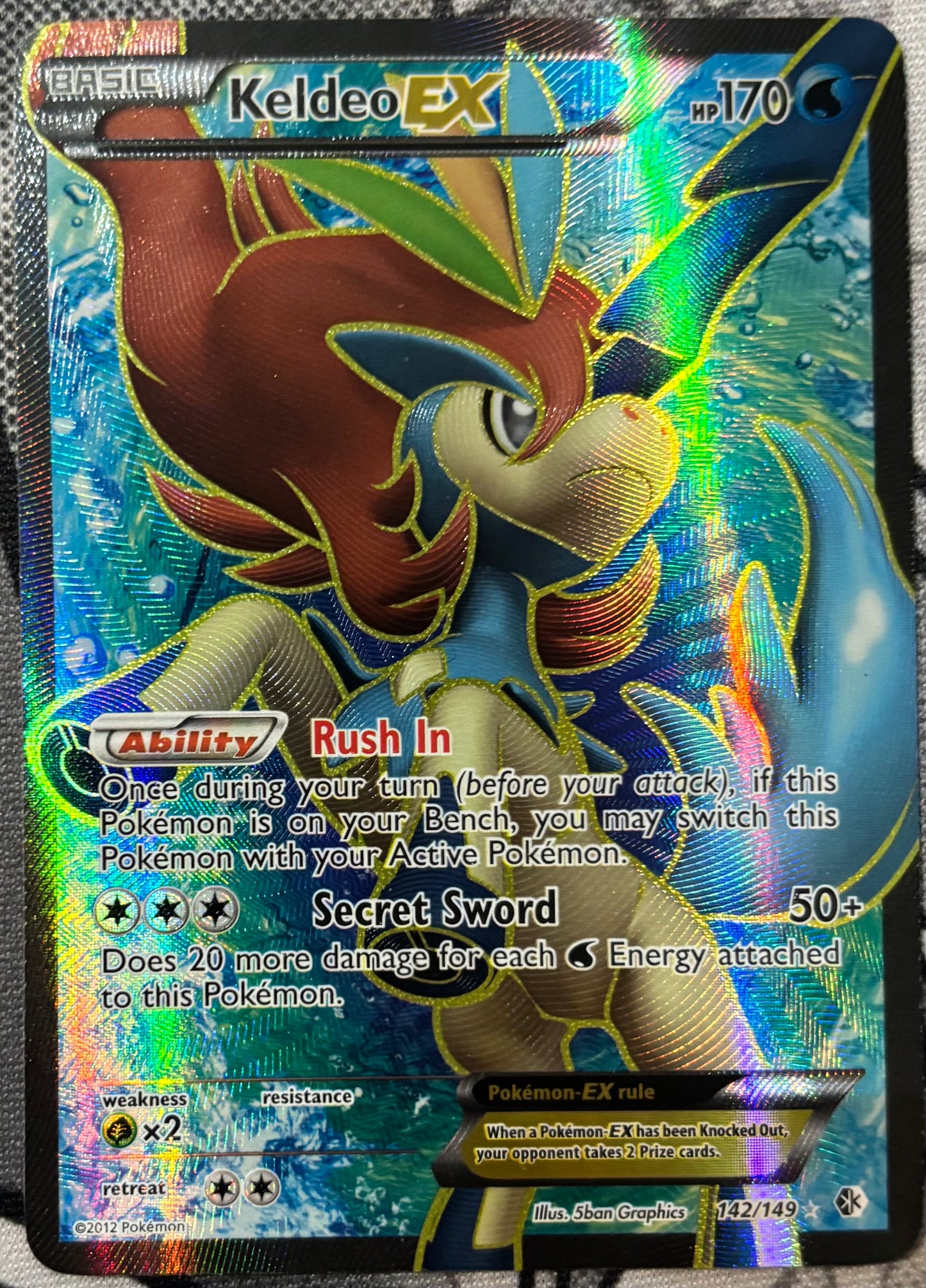 Keldeo EX #142 Pokemon Boundaries Crossed (NM)