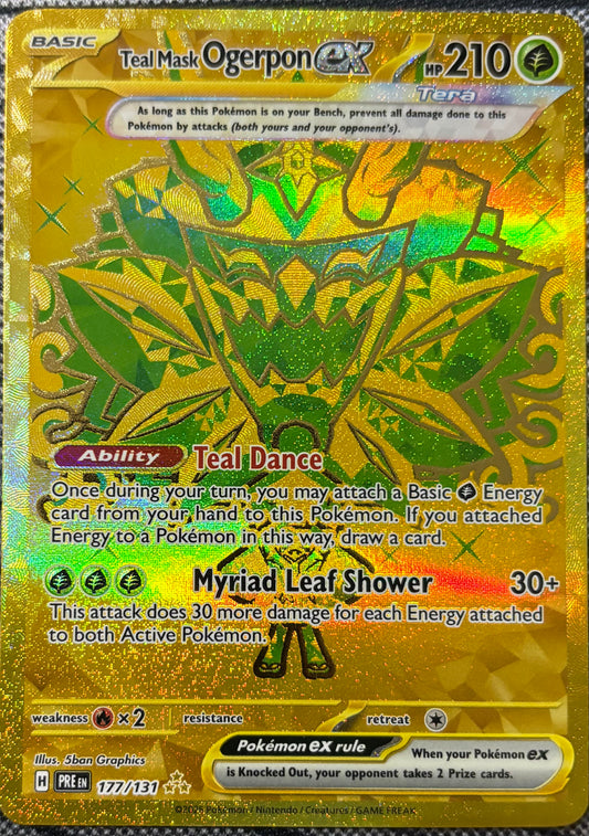 Teal Mask Ogerpon ex #177 Pokemon Prismatic Evolutions (NM)